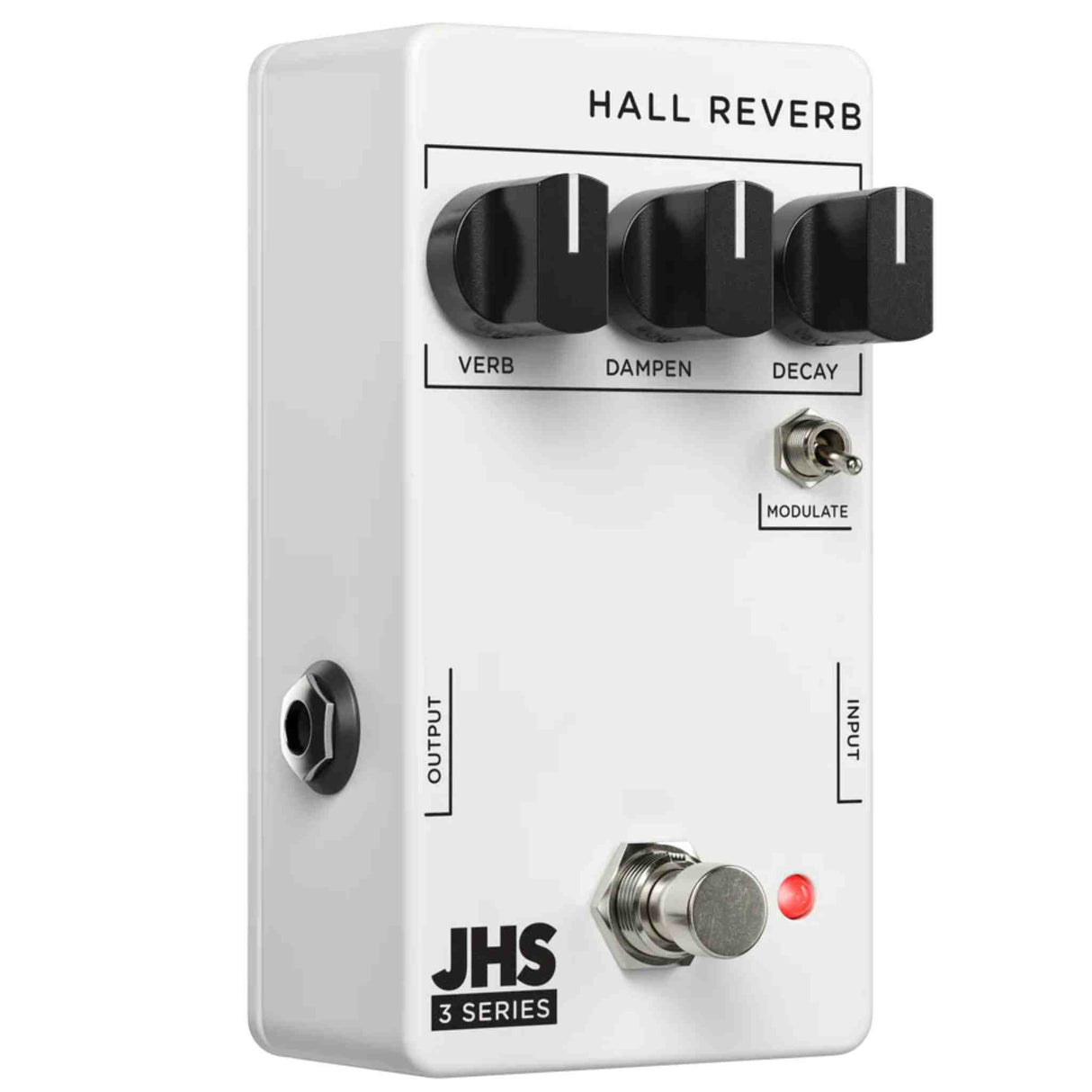 JHS Hall Reverb guitar effects pedal on a white background