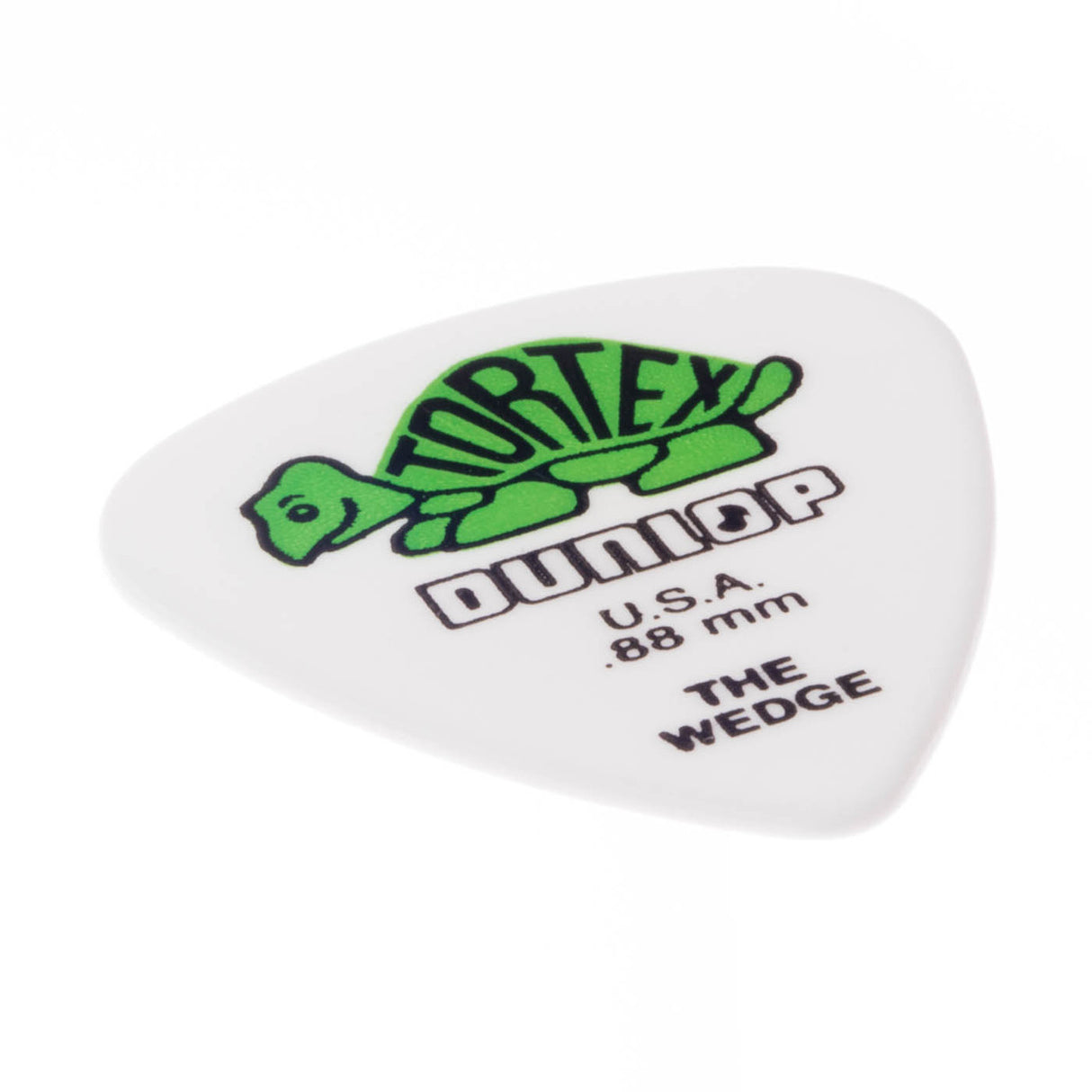 Guitar pick with Tortex branding on a white background