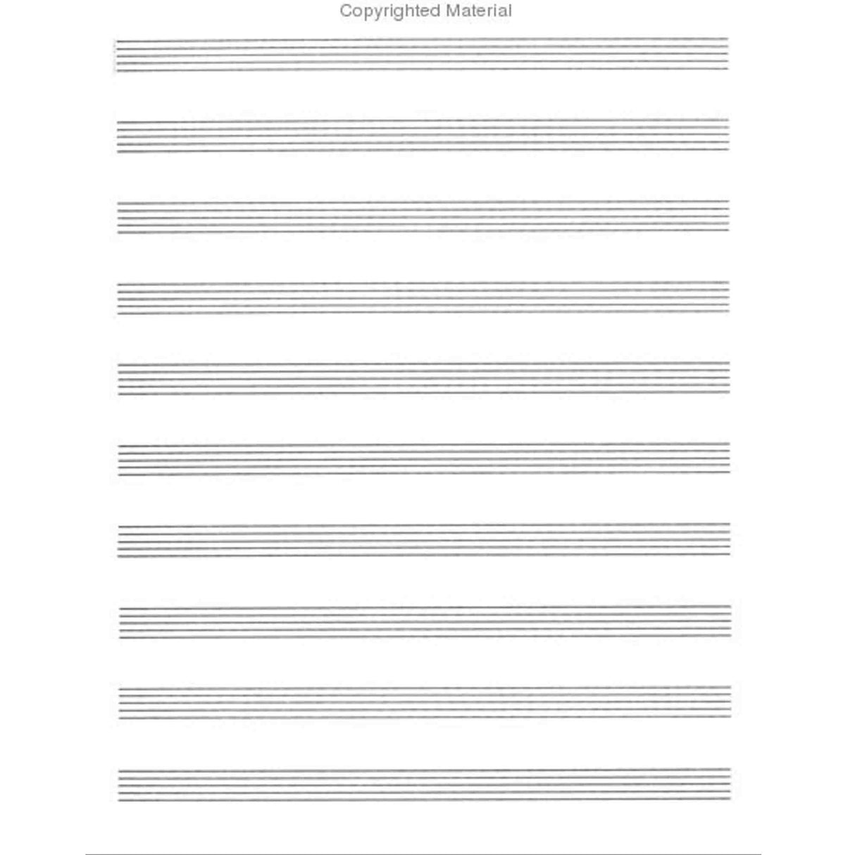 Music sheet with staves and clefs on a white background