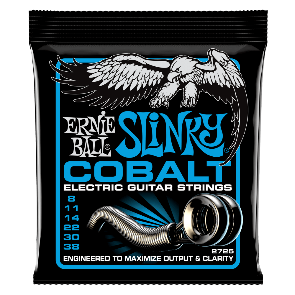 Ernie Ball Slinky Cobalt electric guitar strings packaging with eagle design