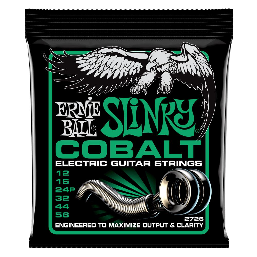 Ernie Ball Slinky Cobalt electric guitar strings packaging with eagle illustration