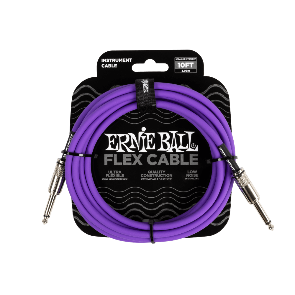 Ernie Ball flex cable in packaging on a black background
