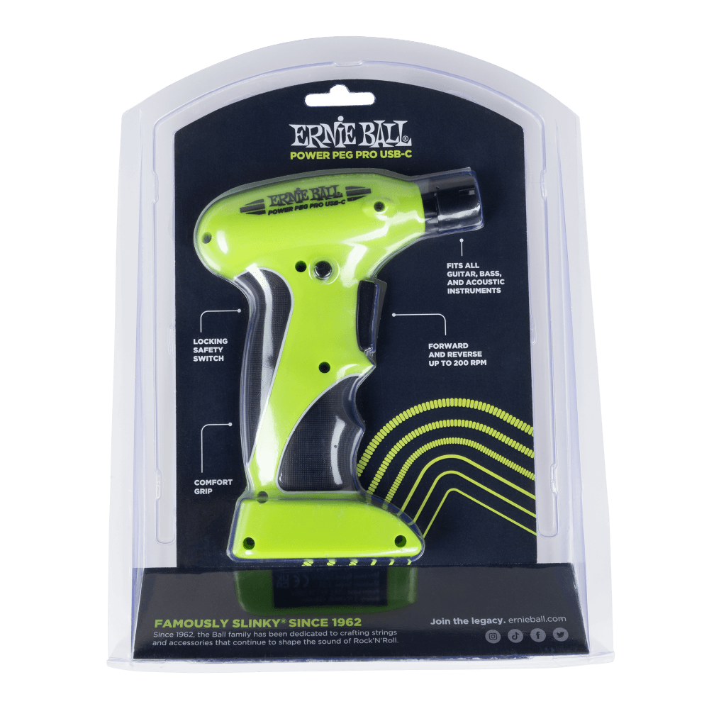 Ernie Ball power tool in packaging with black background