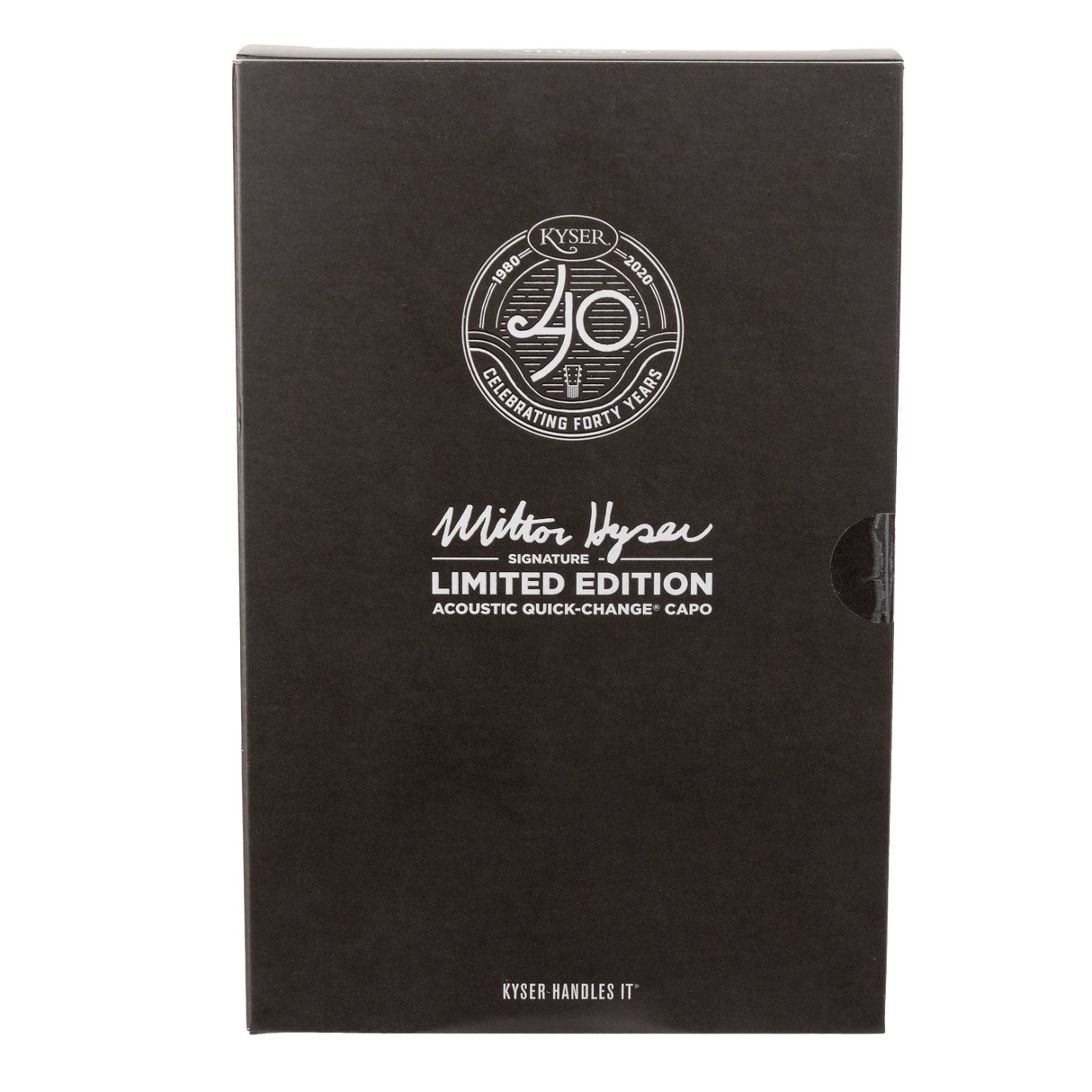 A black box package with Kyser and Milton Kyser branding on a white background
