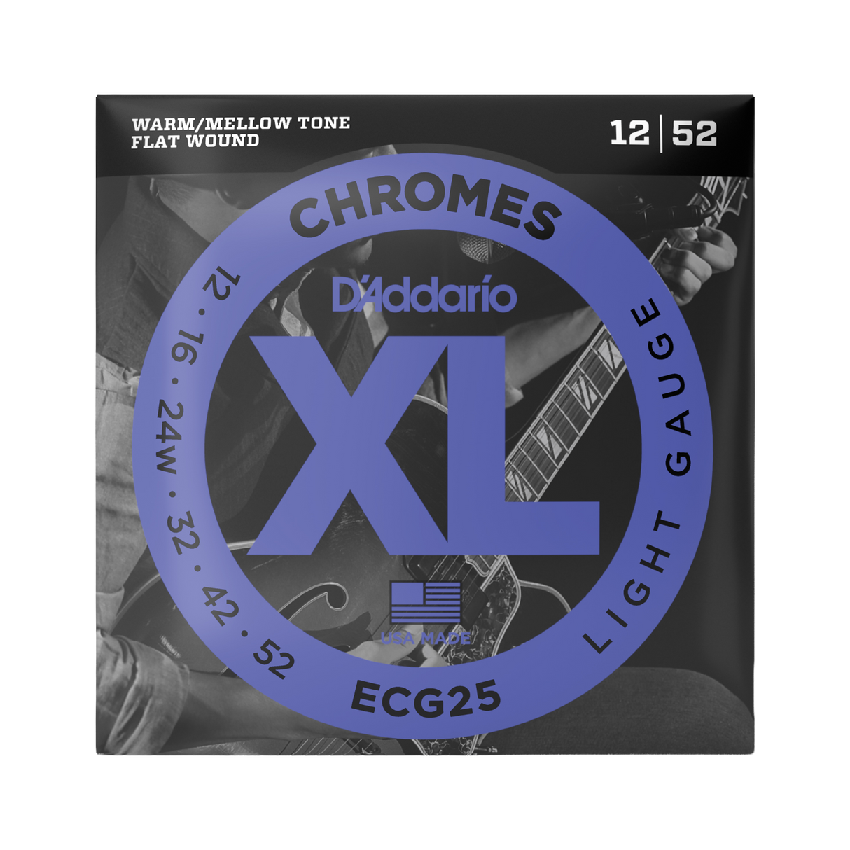 Packaging for D'Addario ECG25 guitar strings with product details