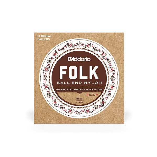 Packaging for D'Addario EJ32 Folk Nylon strings