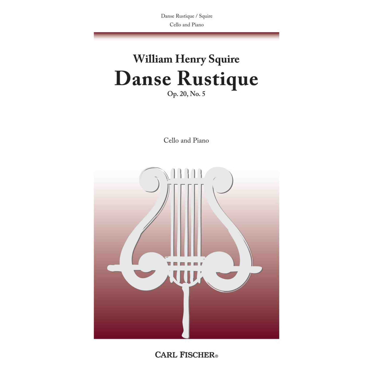 Danse Rustique - Opus 20, No. 5 - Cello Solo - Piano