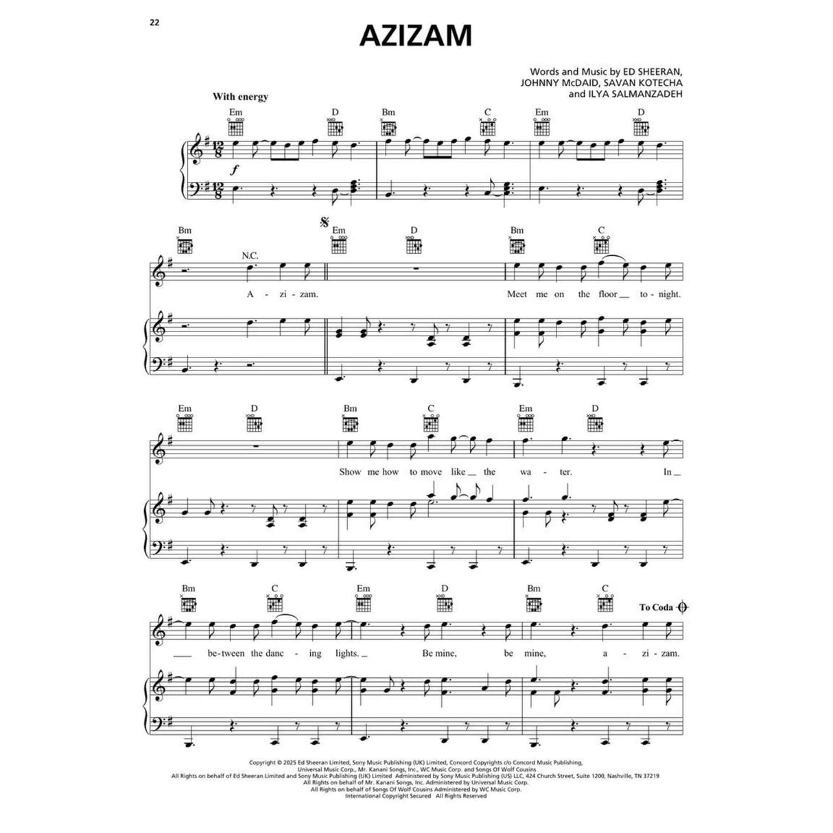 Ed Sheeran - Play - Piano, Vocal, Guitar - Songbook