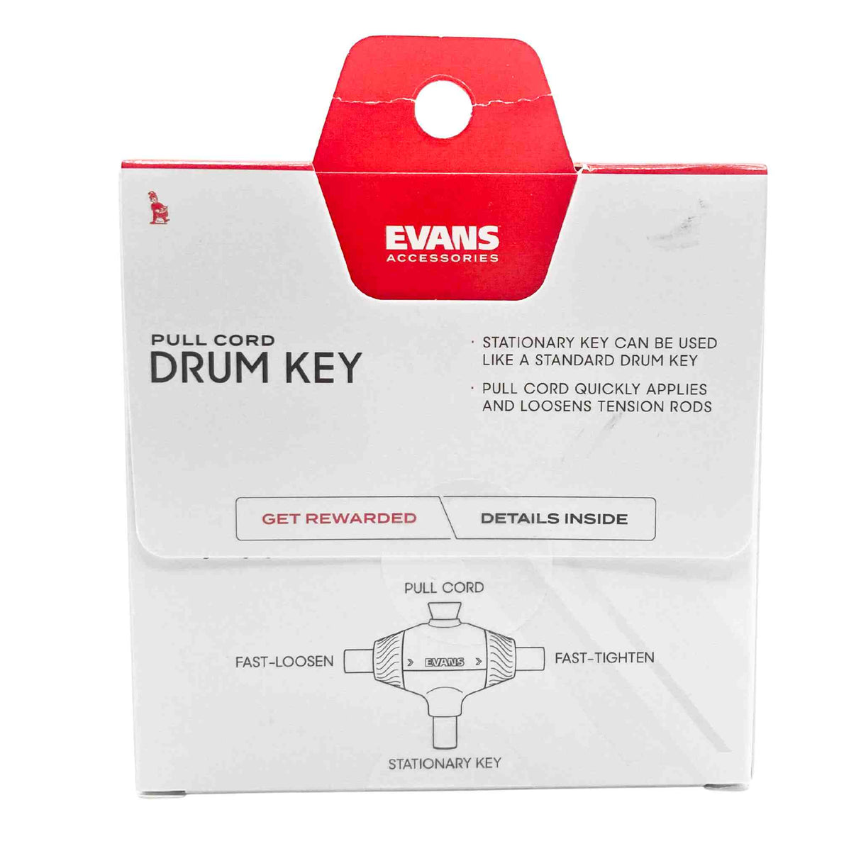 Evans Pull Cord Drum Key - Three-Head Drum Key