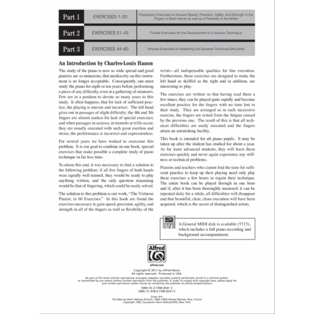 Hanon – The Virtuoso Pianist in 20 Exercises, Book 1
