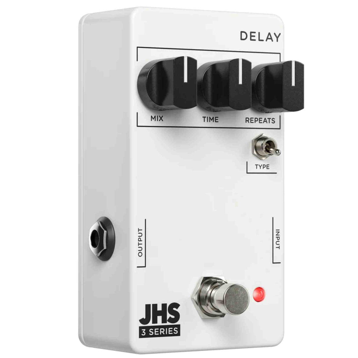 JHS Delay pedal on a white background