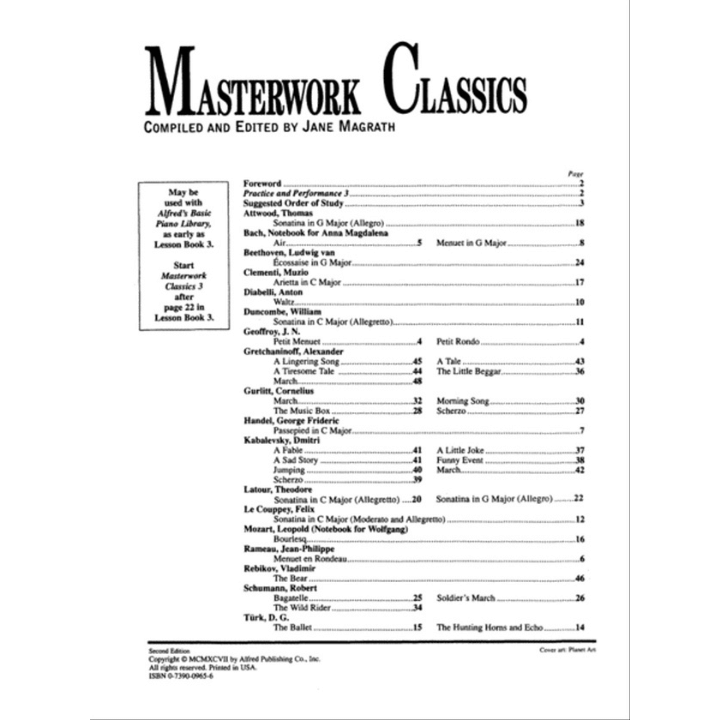 Masterwork Classics - Level 3 (2nd Edition)
