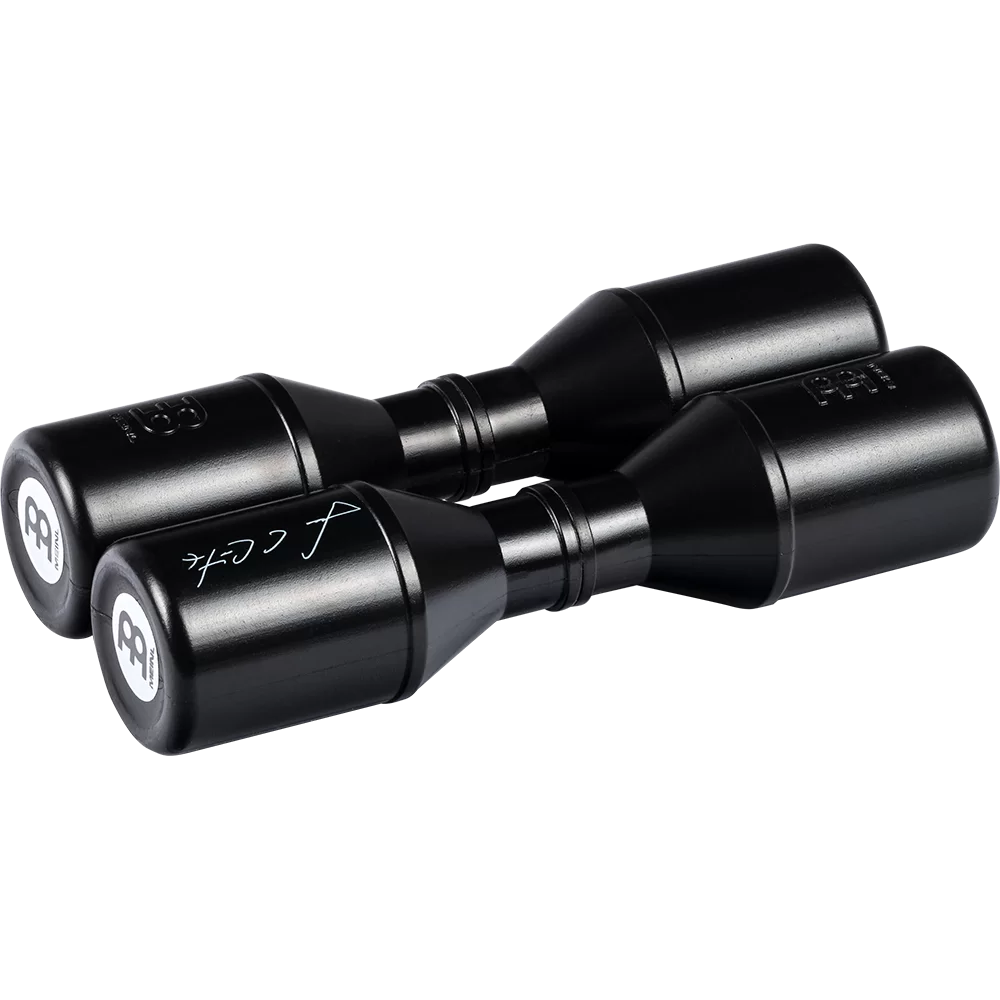 Black shakers with on a white background