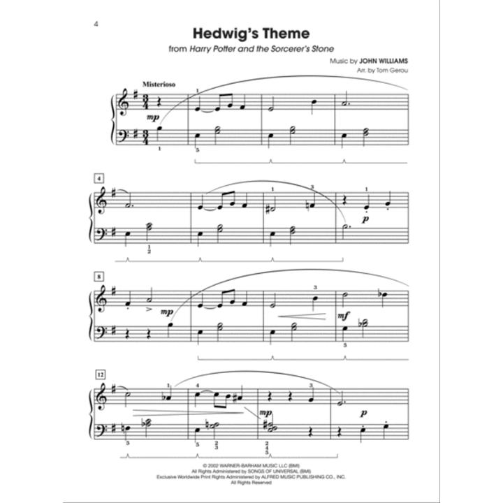 Movie Heroes for Students, Book 2 – 10 Graded Selections for Early Intermediate Pianists