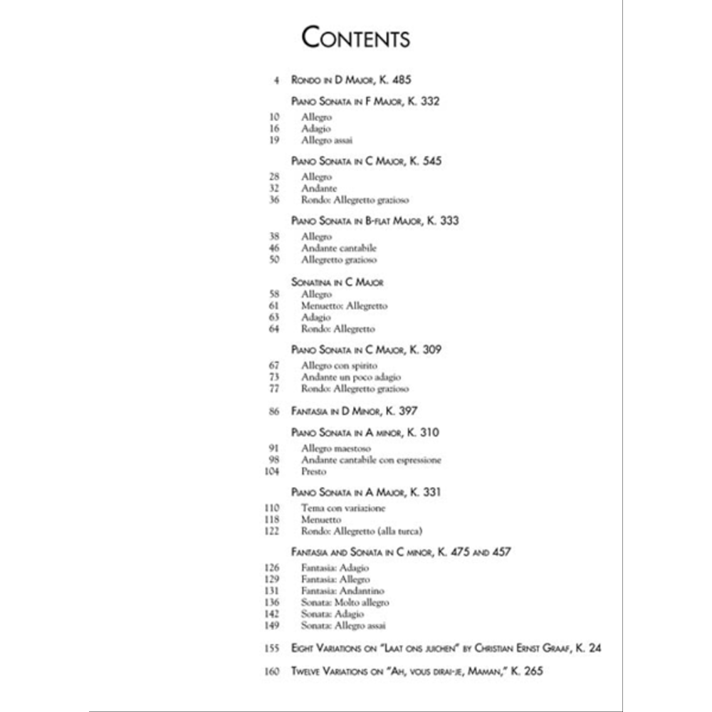 Mozart – Favorite Piano Works (Schirmer Library Vol. 2101)