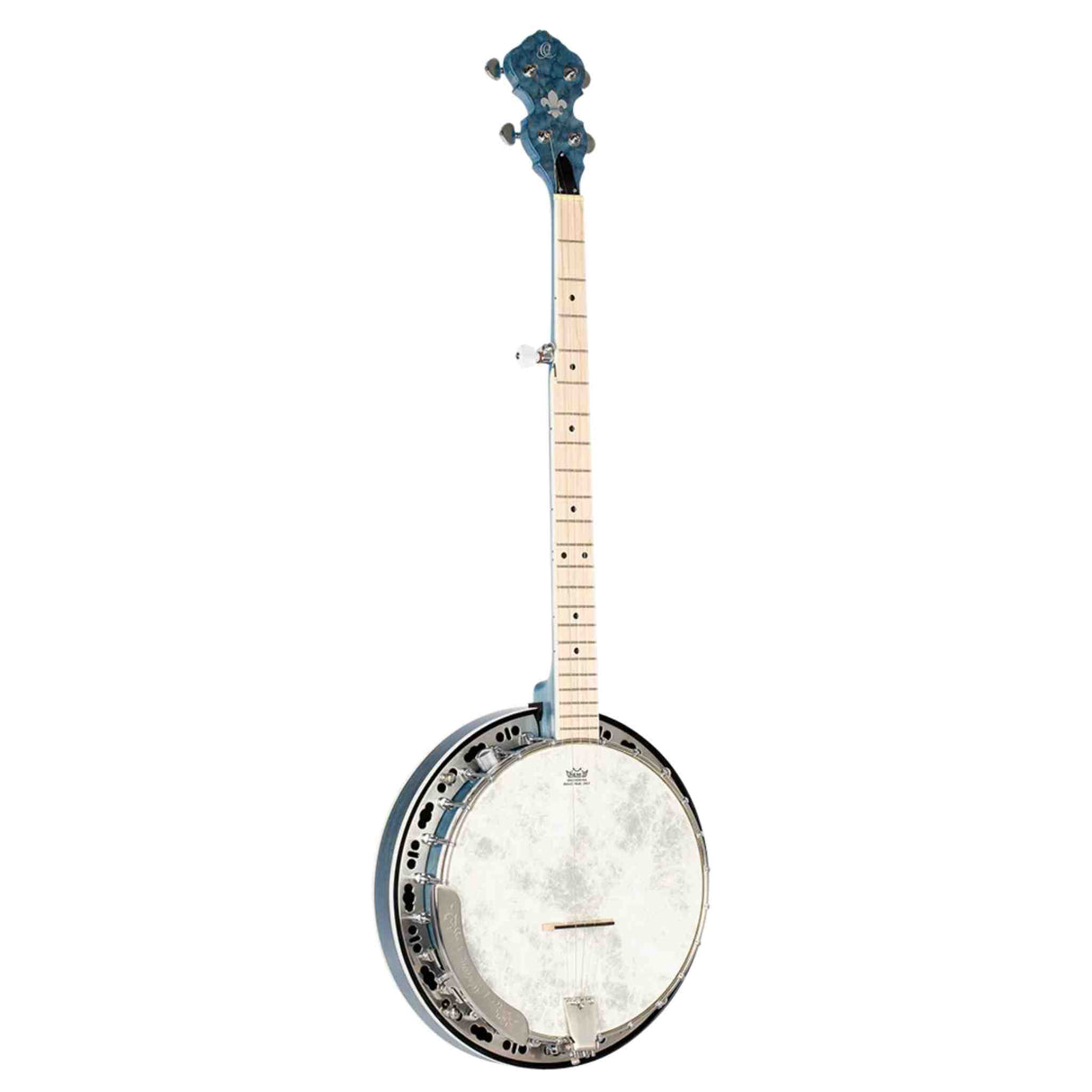 Ortega 5-String Acoustic-Electric Banjo - Falcon Series OBJE400TBL - Transparent Blue