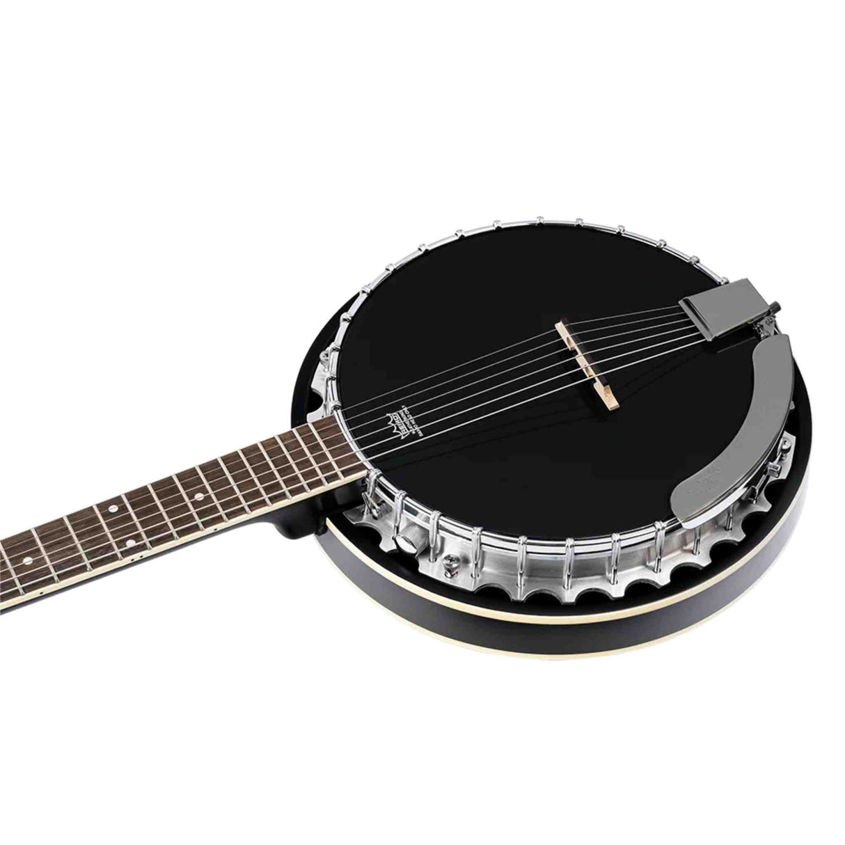 Ortega 6-String Acoustic-Electric Guitar Banjo - Raven Series OBJE350/6 - Satin Black