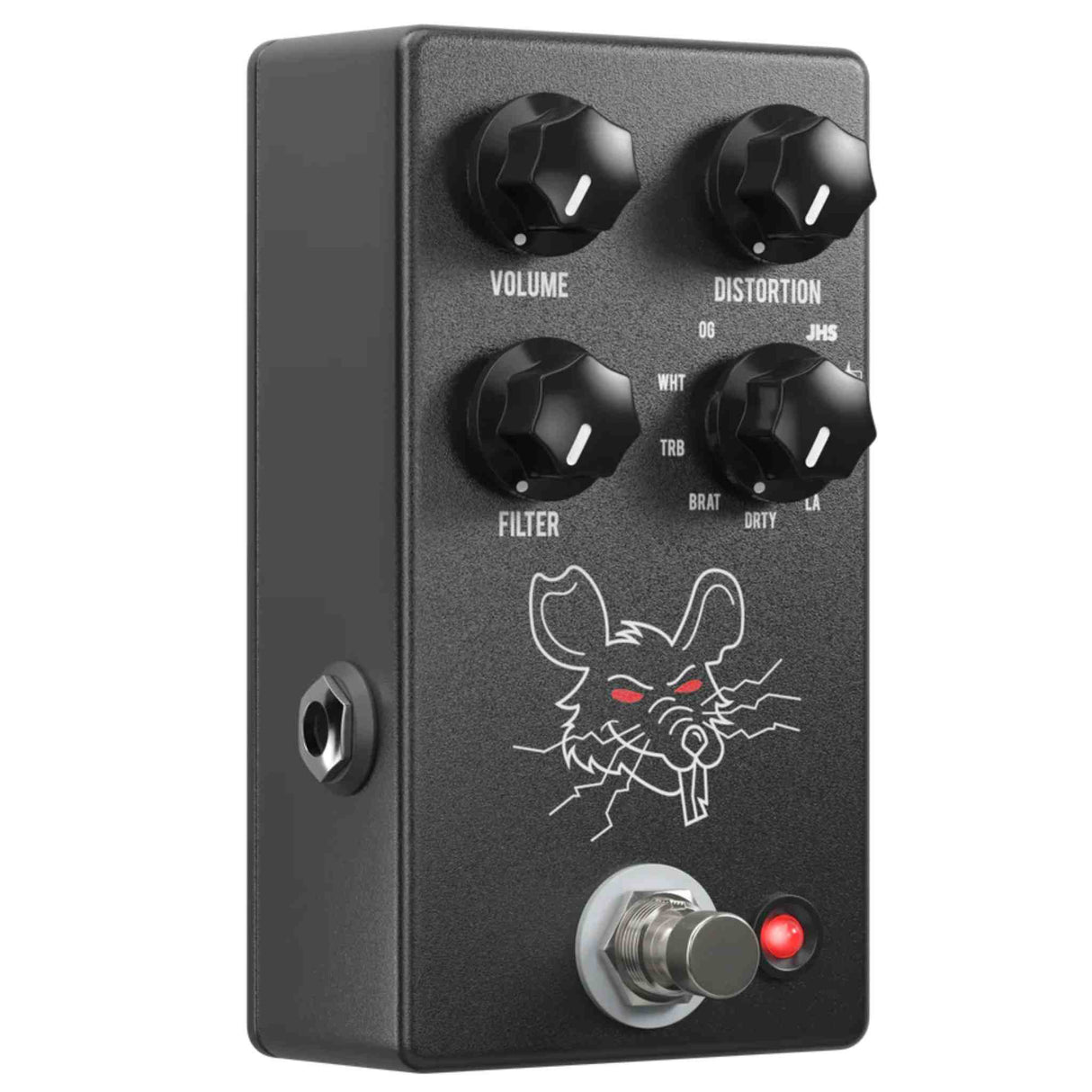 JHS Packrat Distortion Pedal-Black With Rat's Head