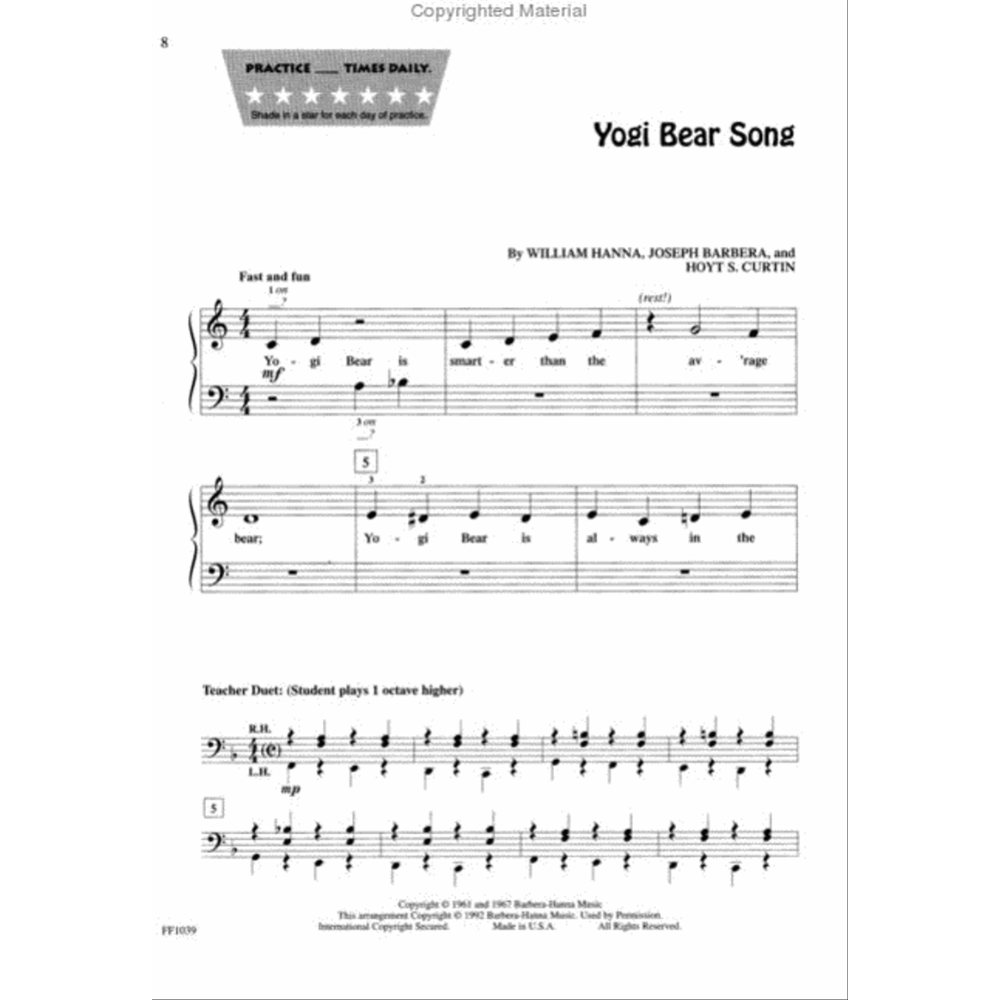 PlayTime Piano Kids’ Songs – Level 1 (Faber Piano Adventures)