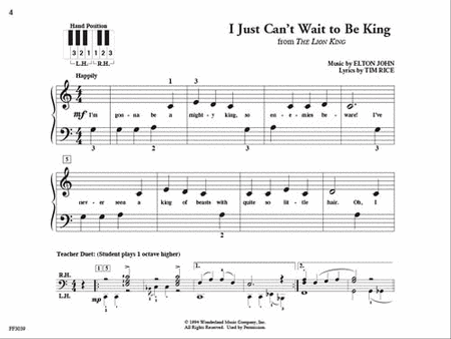 PreTime Piano Disney - Primer Level