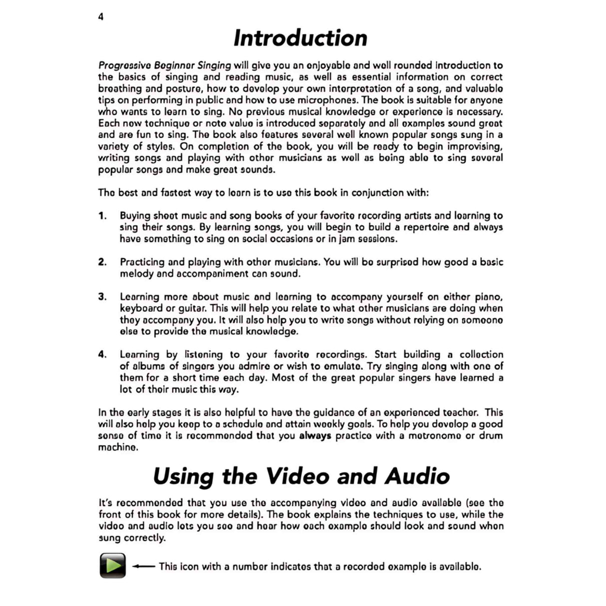 Progressive Beginner Singing with Online Audio & Video by Peter Gelling