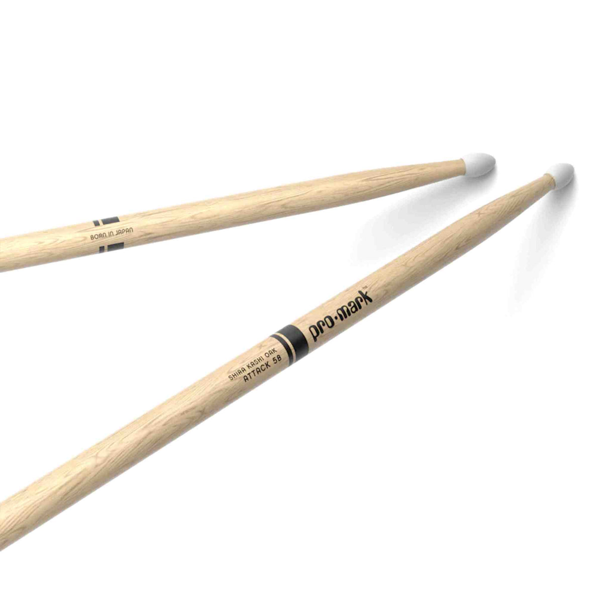 Promark Attack 5B Nylon Tip Shira Kashi Oak Drumsticks - Classic Attack - PW5BN