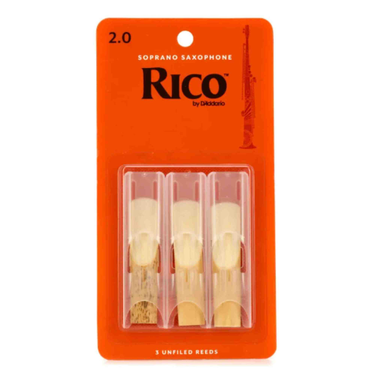Rico Soprano Saxophone Reeds- Strength 2.0 - 3-pack