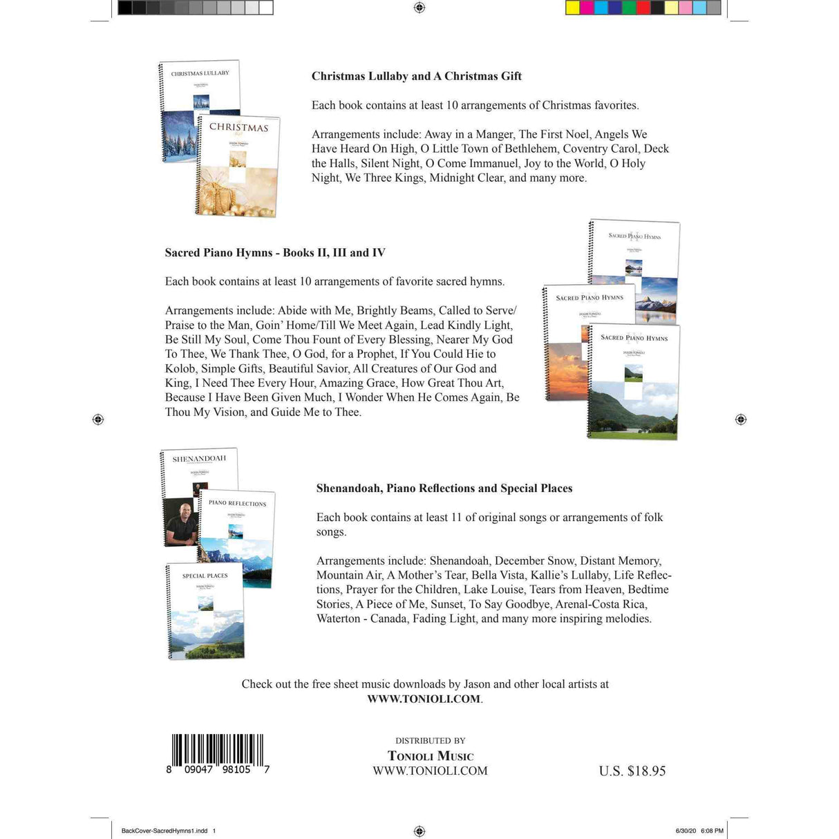 Sacred Piano Hymns 1 Music Book