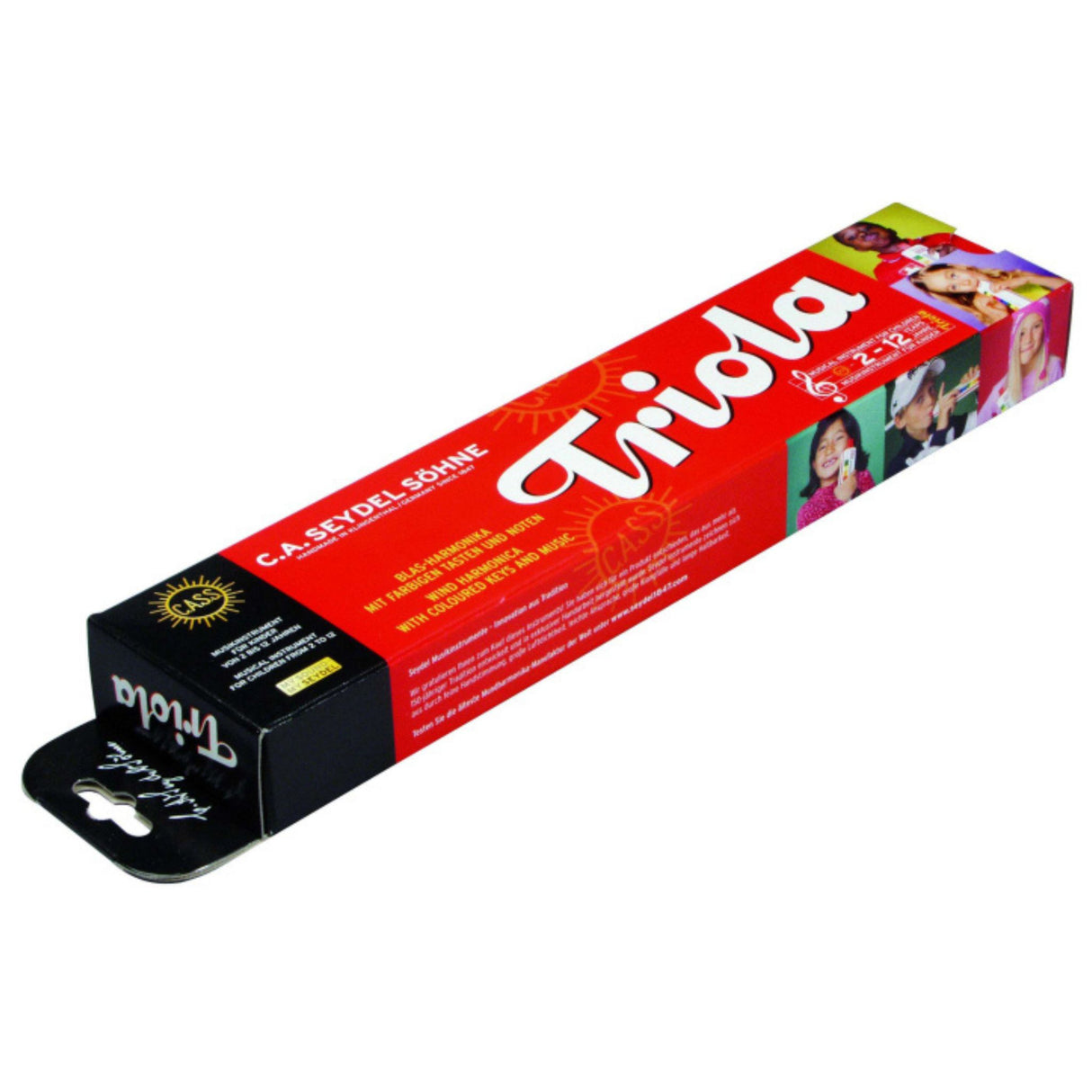 Red and black Seydel Triola retail box.