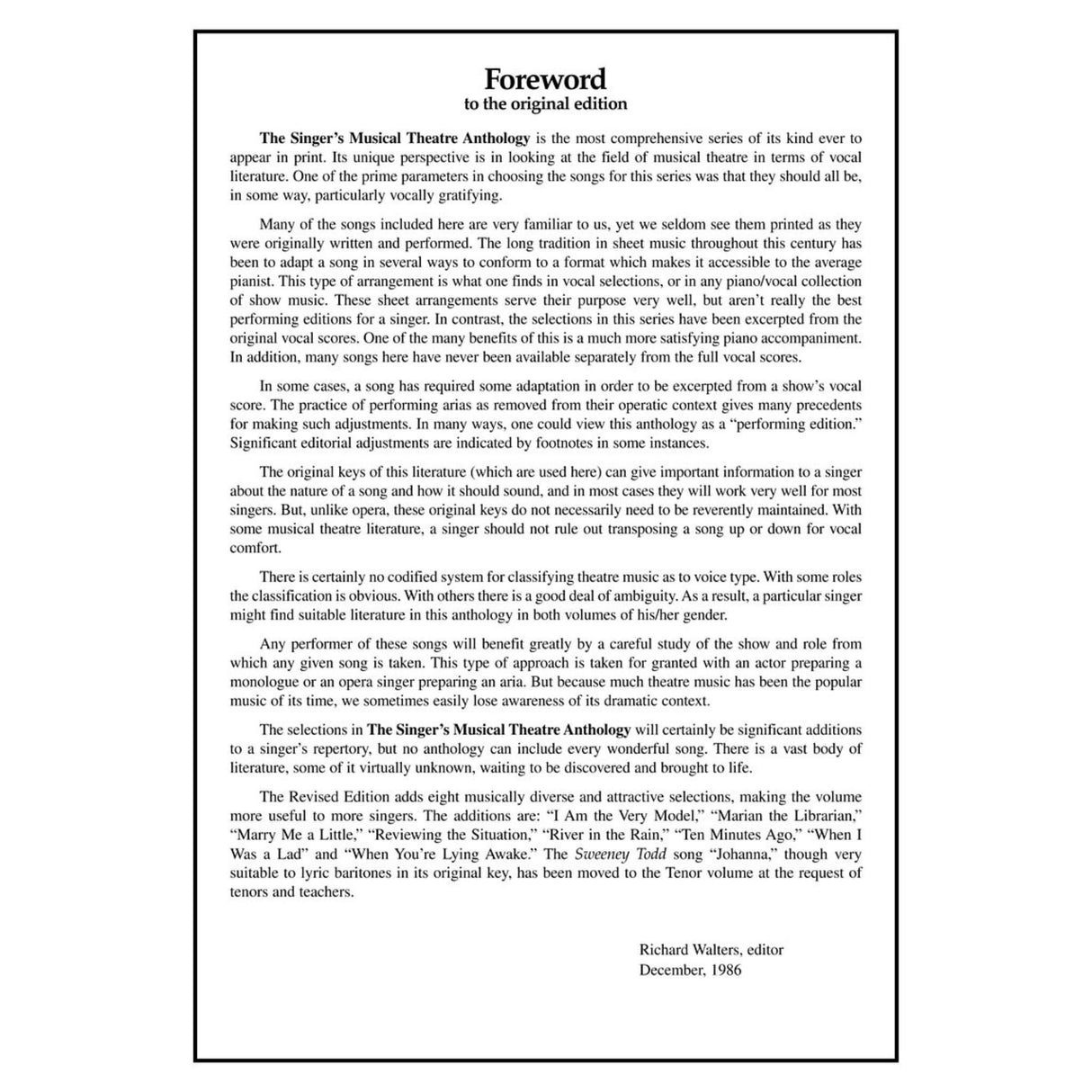 Foreword text from a book or anthology on a white background