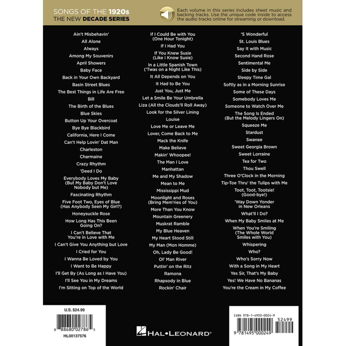 Songs of the 1920s The New Decade Series