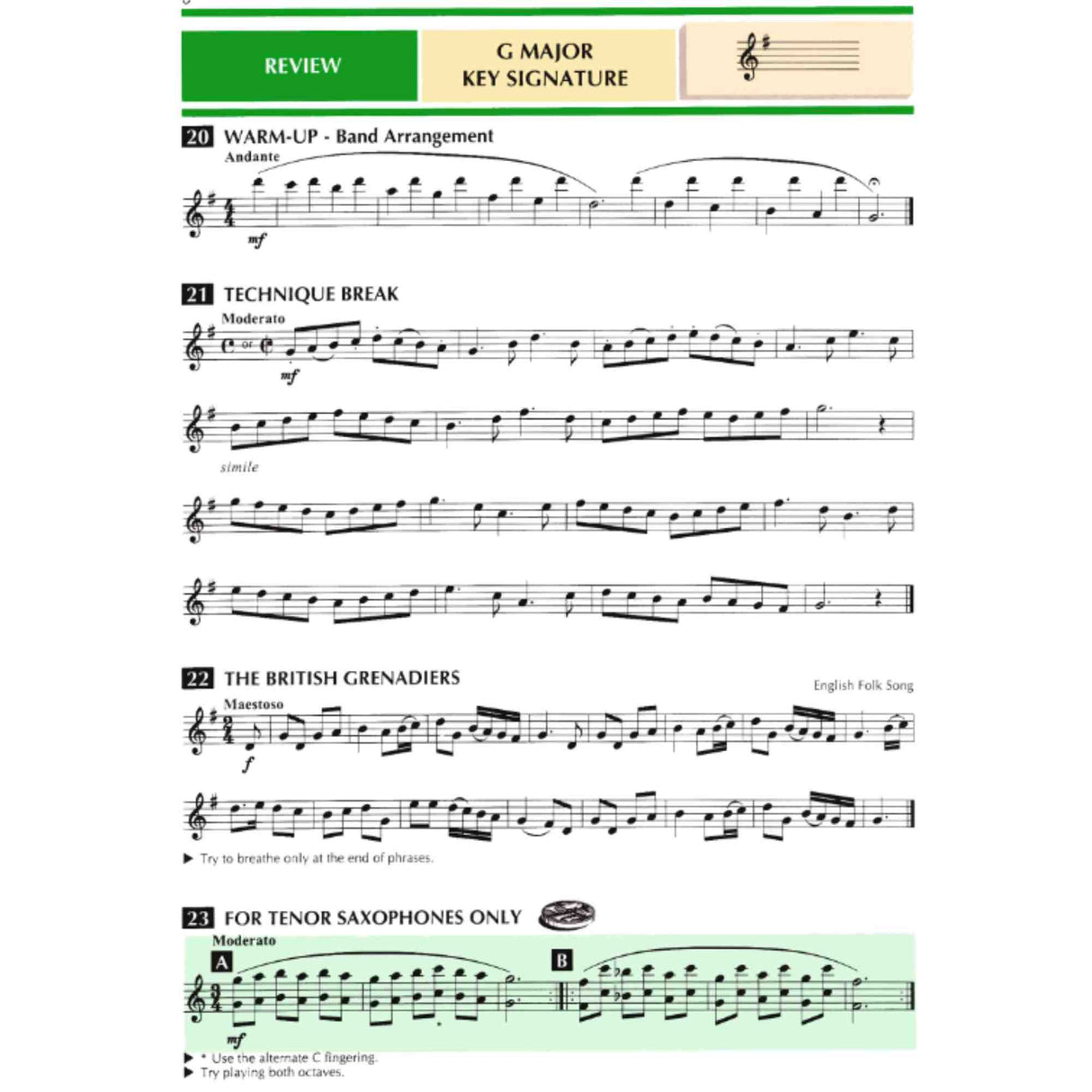 Standard of Excellence - B♭ Tenor Saxophone - Book 3