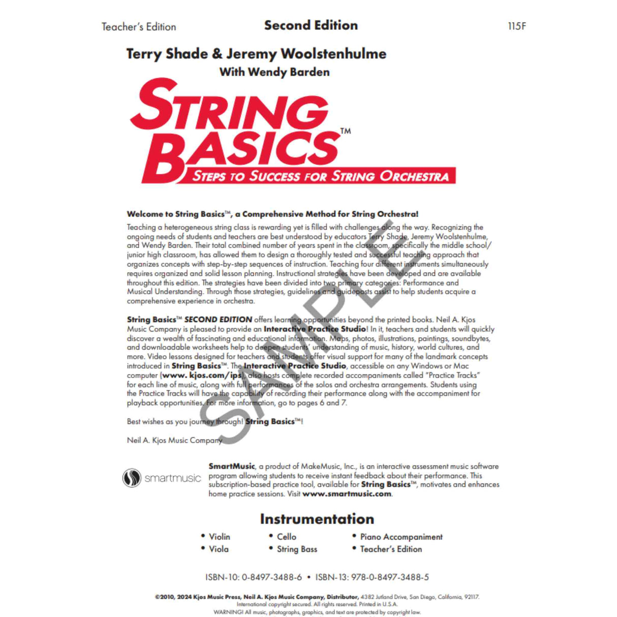 String Basics - Teacher's Edition - Book 1