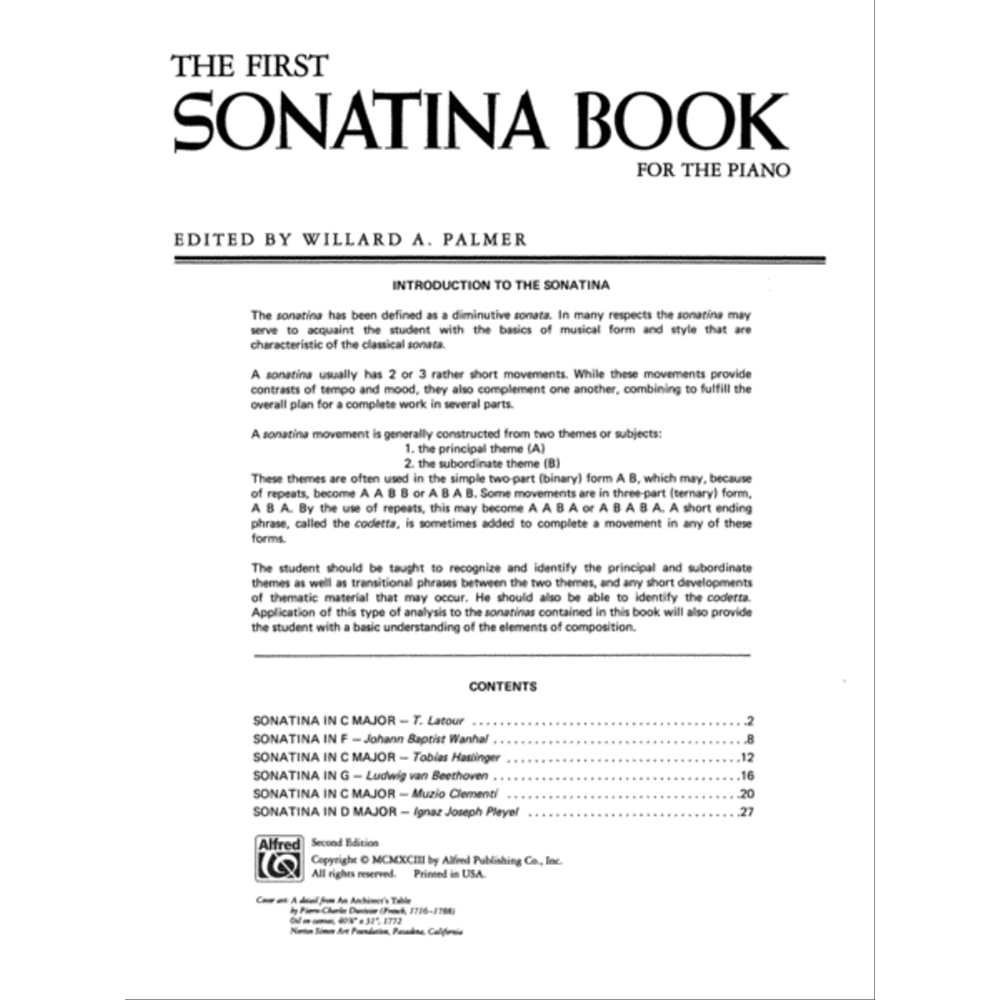 The First Sonatina Book – Alfred Masterwork Edition