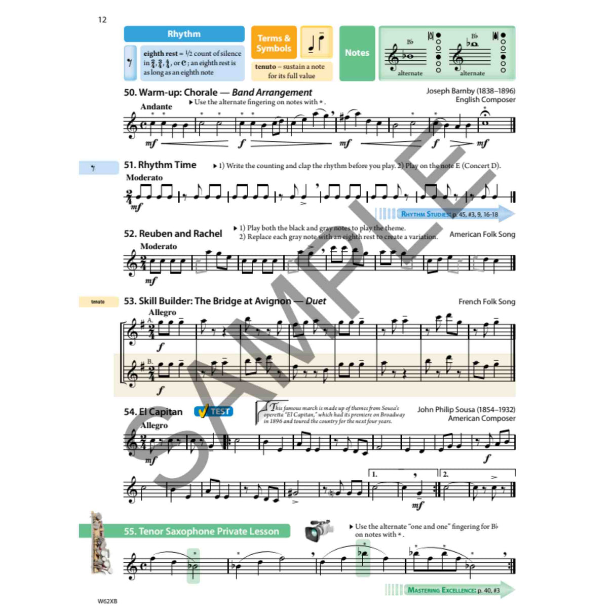 Tradition of Excellence - B♭ Tenor Saxophone - Book 2