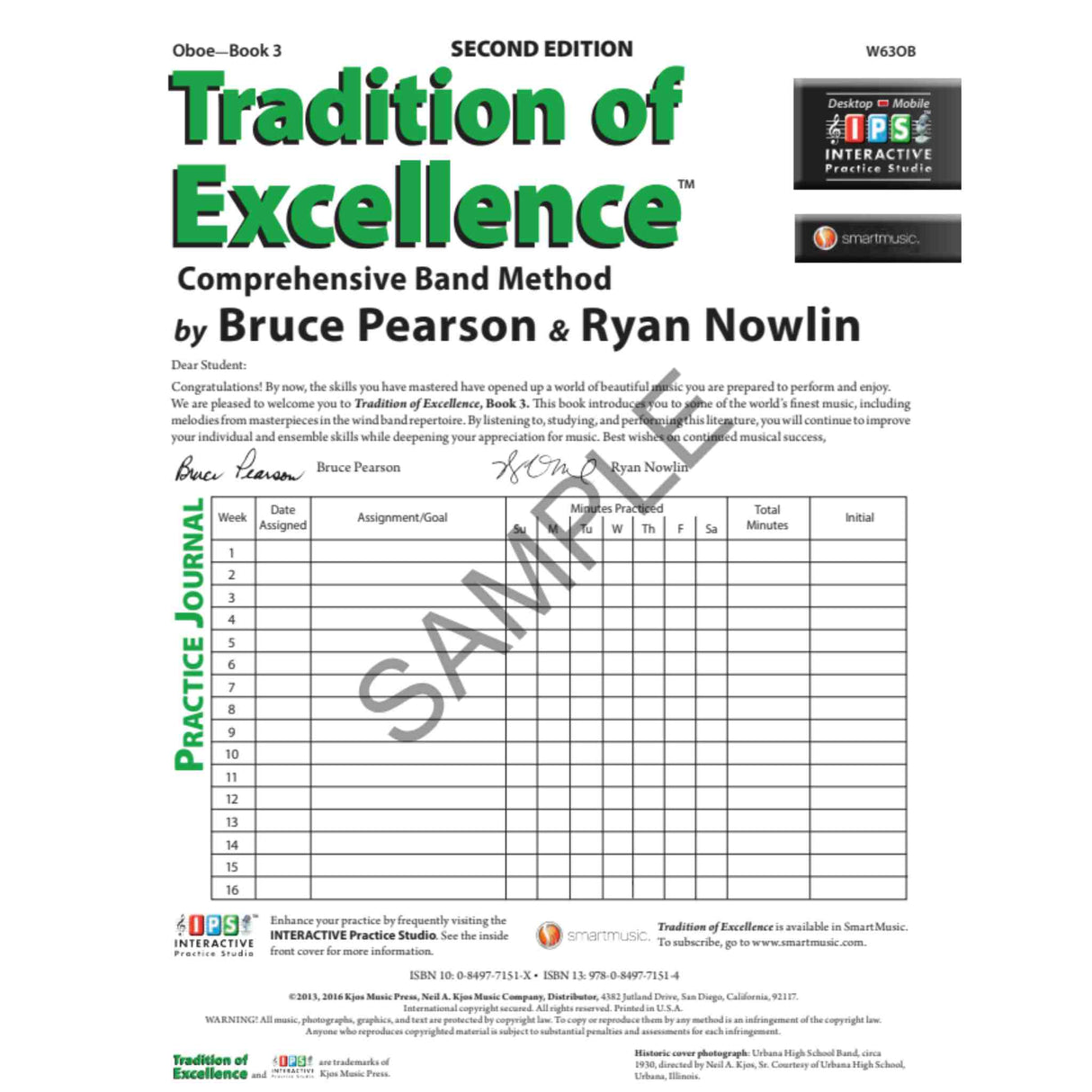 Tradition of Excellence - Oboe - Book 3