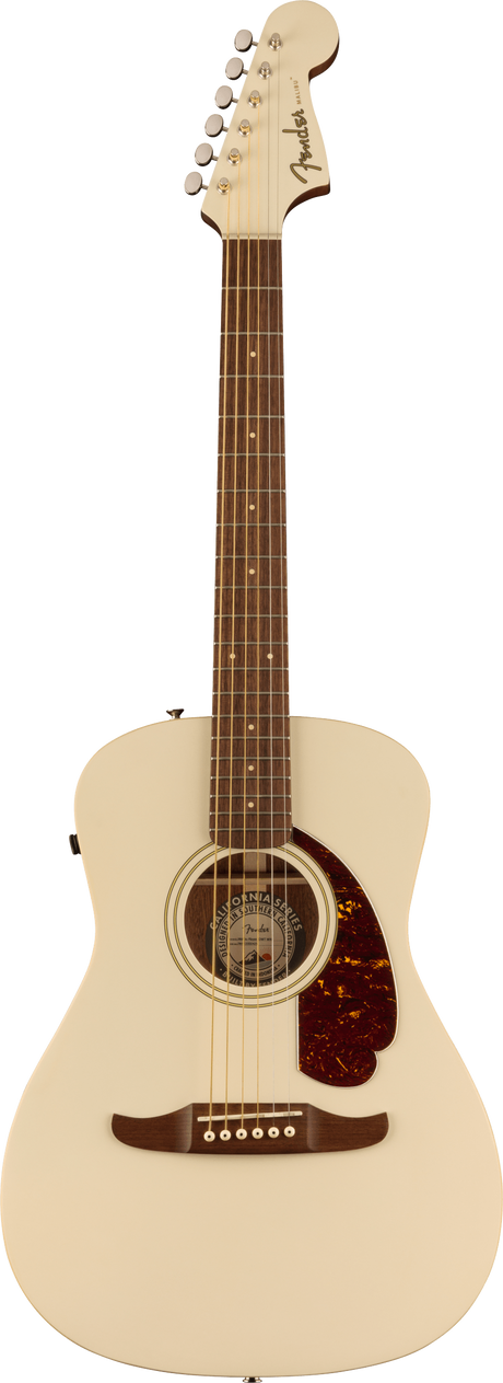 The image shows a Fender dreadnought acoustic guitar with a natural light wood top, dark tortoiseshell pickguard, and traditional circular sound hole with rosette. It has a dark fretboard with dot markers, a light headstock featuring the Fender logo, six chrome tuning pegs, and an acoustic-electric setup. The guitar has a clean, classic look typical of full-size acoustics for players of all levels.