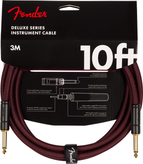 Fender instrument cable packaging with cable displayed