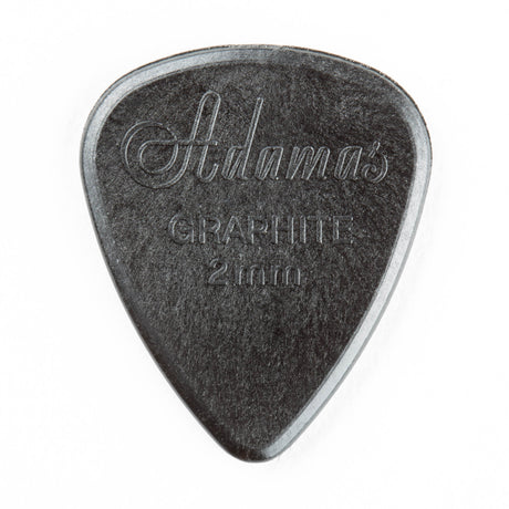 Guitar pick with 'Adamas' branding on a white background