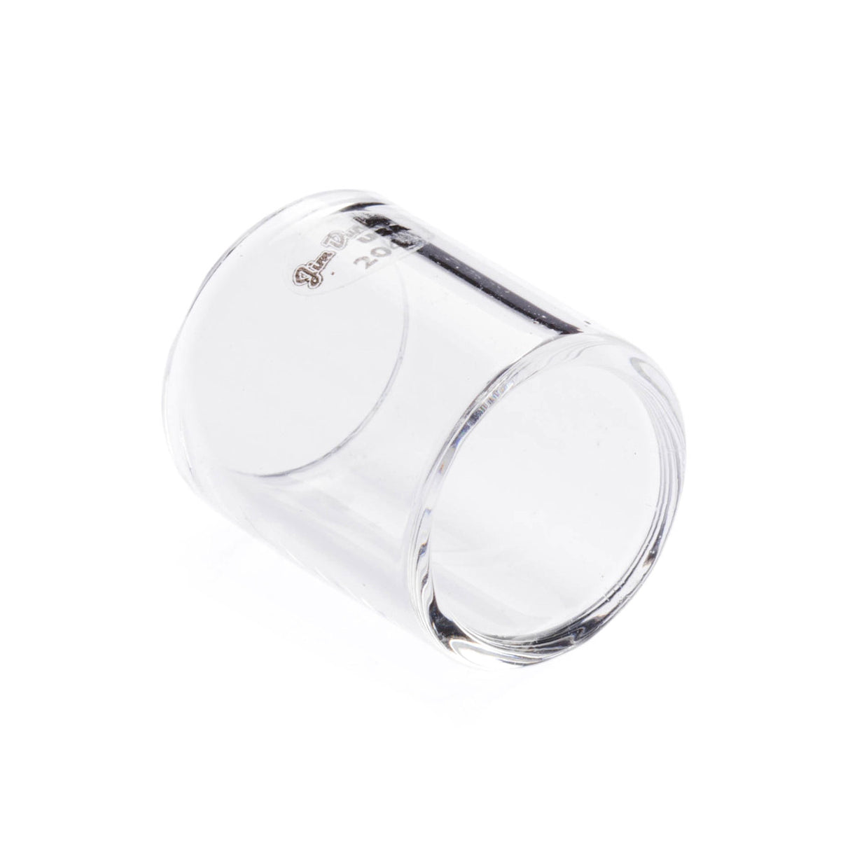 A medium knuckle glass guitar slide with Dunlop branding on a white background
