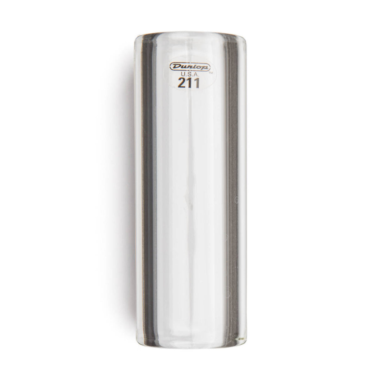 A clear glass slide with Dunlop branding on a white background