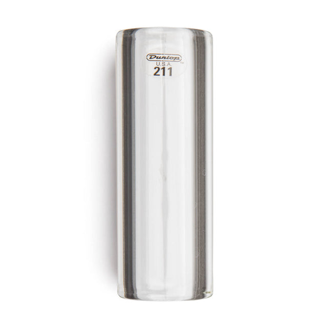 A clear glass slide with Dunlop branding on a white background