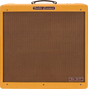 The image shows a Fender Bassman Tone Master guitar amplifier with a lacquered tweed finish, brown/bronze ribbed grill cloth, and a dark brown leather handle. The rectangular combo amp features the Fender logo on the front panel and a "Tone Master" badge on the lower right. This modern digital amp recreates the classic late 1950s Bassman sound, known for its iconic vintage tone popular in blues and rock music.