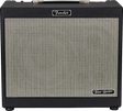 The image shows a Fender "Tone Master" combo guitar amplifier with a classic black tolex exterior and silver/cream grille cloth. It features the Fender logo at the top center, a carrying handle, and control knobs along the top edge. This modern amp blends traditional Fender design with digital modeling technology, making it a popular choice for electric guitarists.