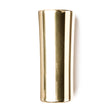 Tapered brass slide for guitar on a white background