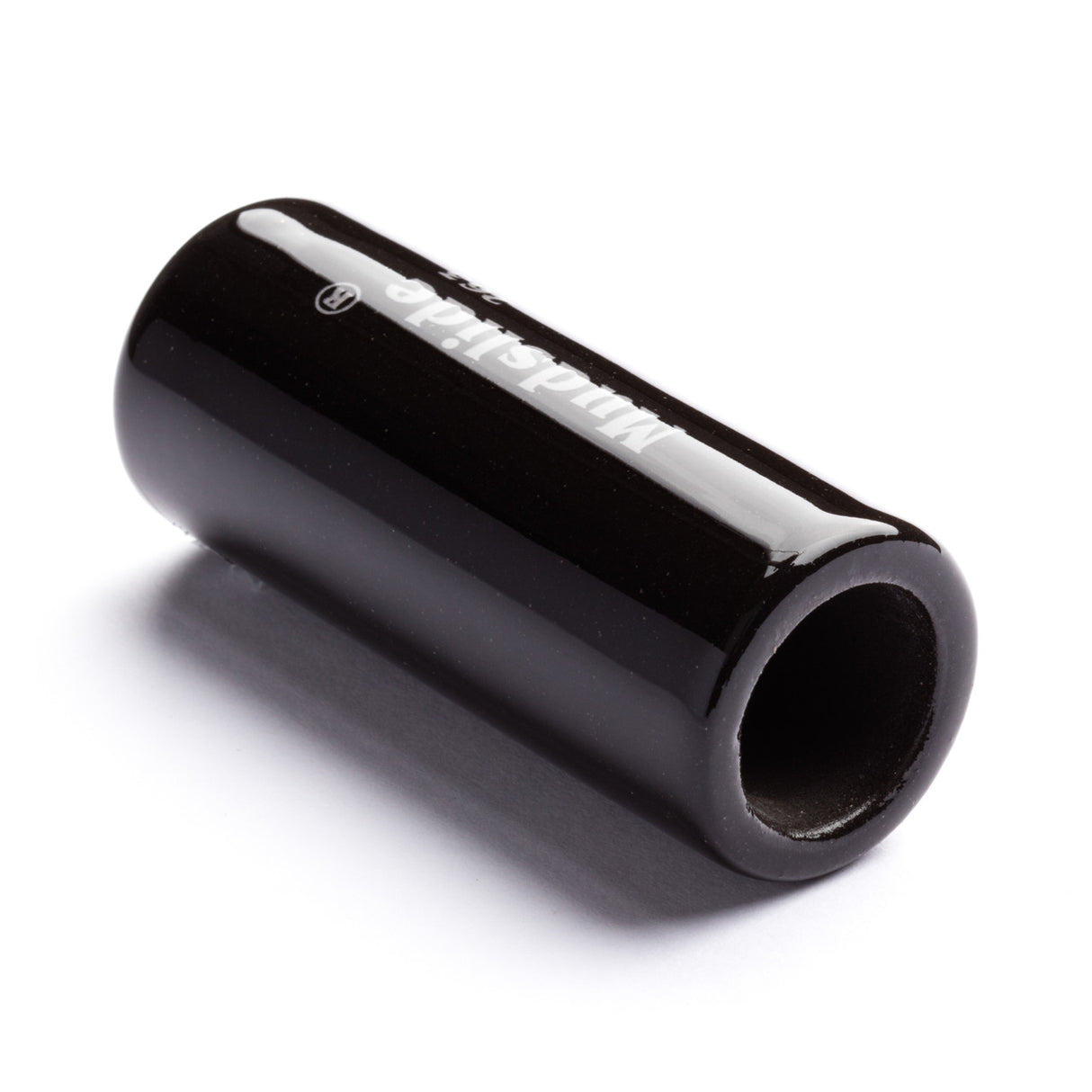 Black guitar slide with 'Mudslide' branding on a white background