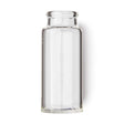 Clear glass bottle guitar slide on a white background