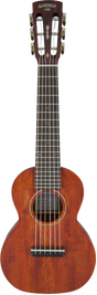 The image shows a Gretsch parlor-sized acoustic guitar from their historical collection, marked "1883" on the headstock. It features the Gretsch logo, decorative inlays, gold tuning pegs with white buttons, a warm reddish-brown wood body, a round soundhole with a rosette, a dark wood fretboard with fret markers, six steel strings, and a dark wood bridge with a bone or synthetic saddle.