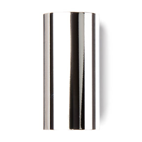 A steel guitar slide on a white background