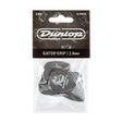 Pack of Dunlop Gator-Grip guitar picks with clear plastic window on a white background
